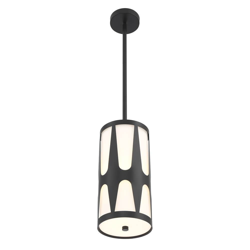 Crystorama ROY-801-BK Black Royston 1 Light Black Pendant Image 2