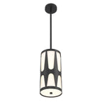 Crystorama ROY-801-BK Black Royston 1 Light Black Pendant Image 2