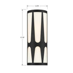 Crystorama ROY-802-BK Black Royston 2 Light Black Wall Mount Image 2