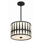 Crystorama Royston 3 Light Black Pendant