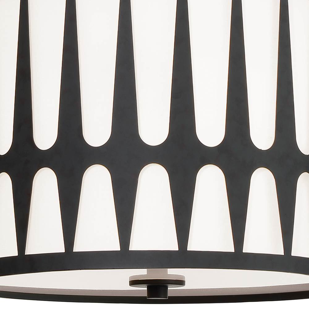 Crystorama ROY-803-BK Black Royston 3 Light Black Pendant Image 3