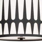 Crystorama ROY-803-BK Black Royston 3 Light Black Pendant Image 3