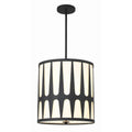 Crystorama ROY-805-BK Black Royston 4 Light Black Pendant Image 1
