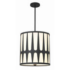 Crystorama ROY-805-BK Black Royston 4 Light Black Pendant Image 1