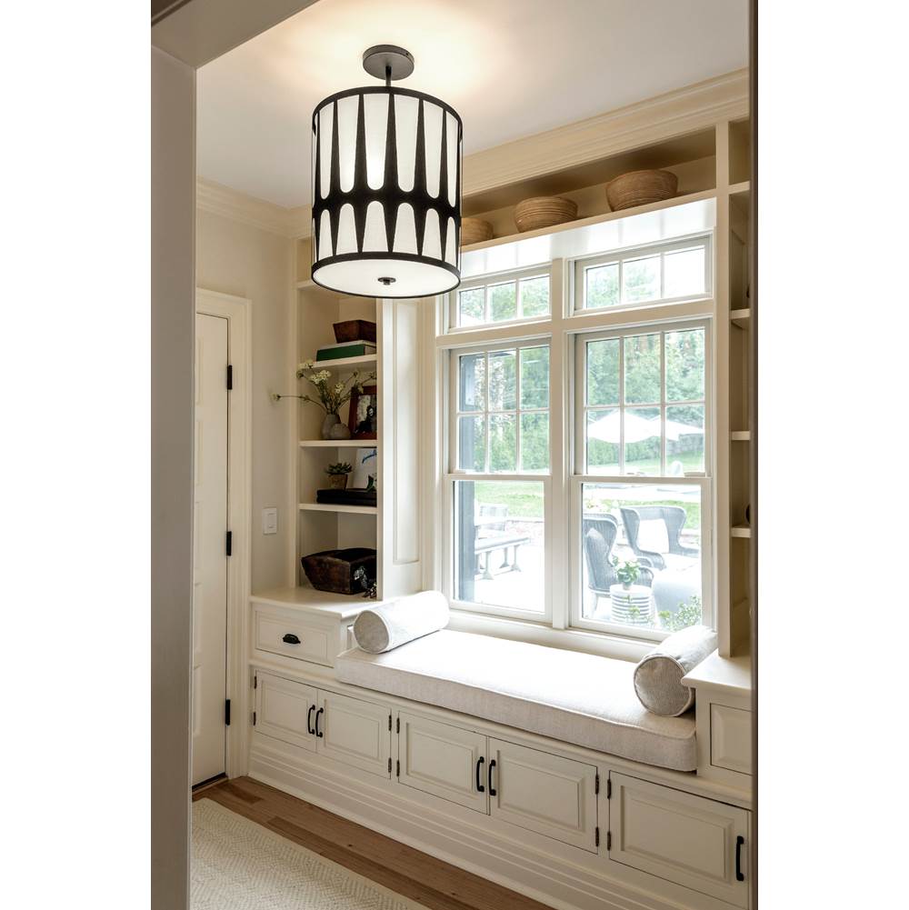 Crystorama ROY-805-BK Black Royston 4 Light Black Pendant Image 4
