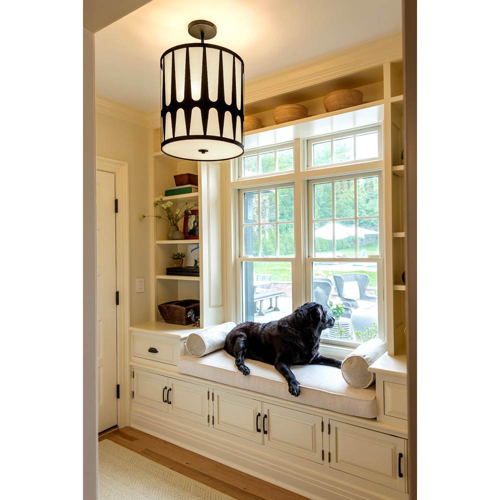 Crystorama ROY-805-BK Black Royston 4 Light Black Pendant Image 3
