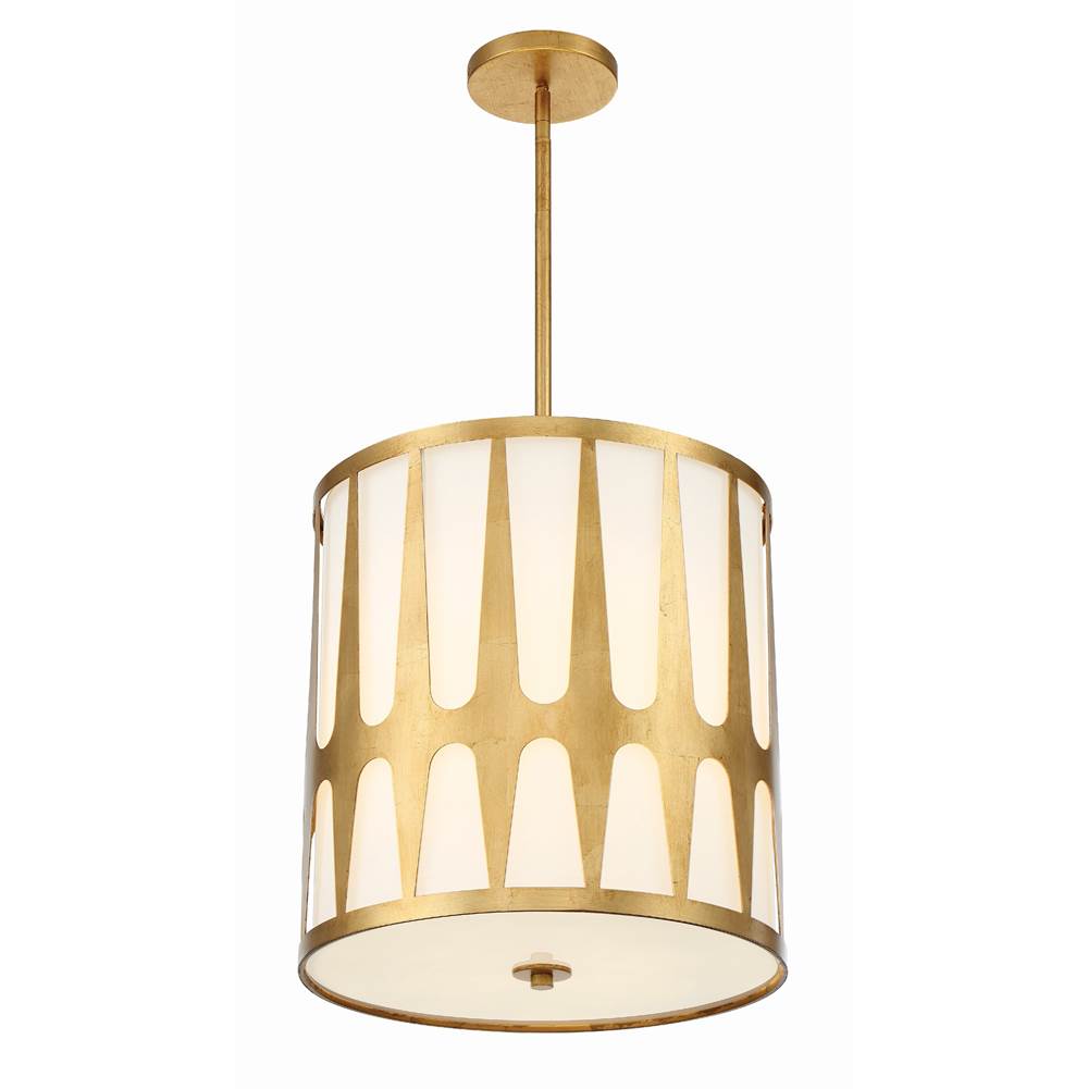 Crystorama Royston 4 Light Black Pendant