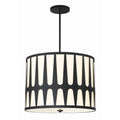 Crystorama ROY-809-BK Black Royston 5 Light Black Pendant Image 1