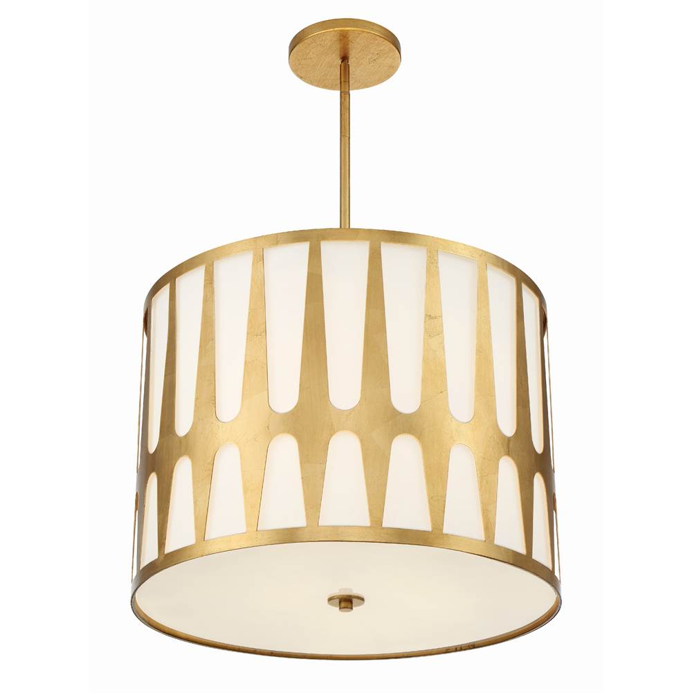 Crystorama Royston 5 Light Black Pendant