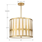 Crystorama ROY-809-GA Antique Gold Royston 5 Light Antique Gold Pendant Image 2