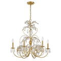 Crystorama SDE-4926-GA Antique Gold Sadie 6 Light Antique Gold Chandelier Image 1