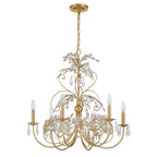 Crystorama Sadie 6 Light Antique Gold Chandelier