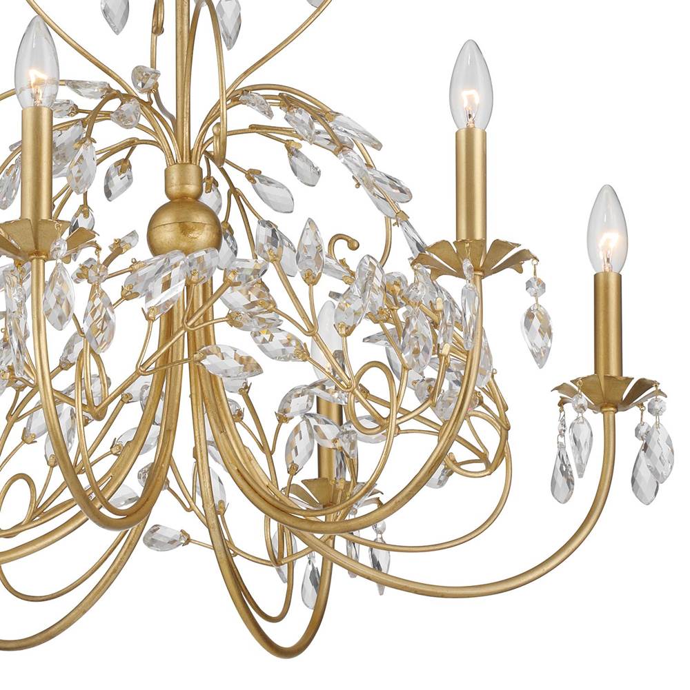 Crystorama SDE-4926-GA Antique Gold Sadie 6 Light Antique Gold Chandelier Image 3