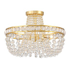 Crystorama SEV-1800-AG Aged Brass Seville 3 Light Aged Brass Semi Flush Mount Image 1