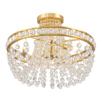 Crystorama SEV-1800-AG Aged Brass Seville 3 Light Aged Brass Semi Flush Mount Image 4
