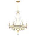Crystorama SEV-1806-AG Aged Brass Seville 6 Light Aged Brass Chandelier Image 1