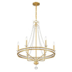 Crystorama SEV-1806-AG Aged Brass Seville 6 Light Aged Brass Chandelier Image 4