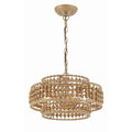 Crystorama SIL-B6003-BS Burnished Silver Silas 3 Light Burnished Silver Chandelier Image 1