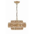 Crystorama SIL-B6003-BS Burnished Silver Silas 3 Light Burnished Silver Chandelier Image 3