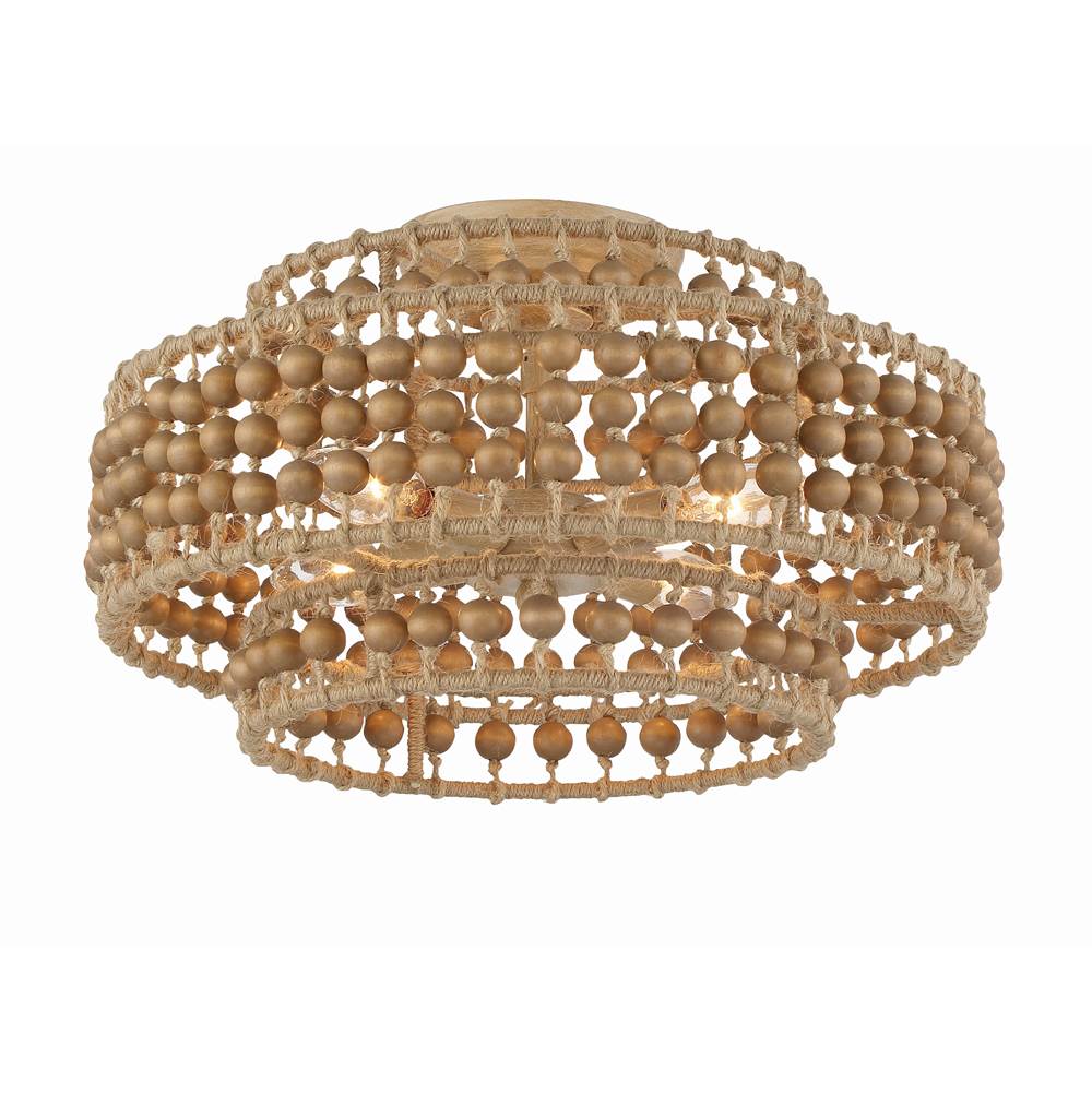 Crystorama SIL-B6003-BS_CEILING Burnished Silver Silas 3 Light Burnished Silver Ceiling Mount Image 1