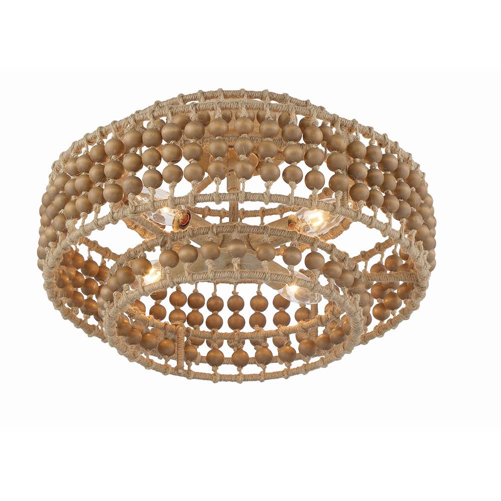 Crystorama Silas 3 Light Burnished Silver Ceiling Mount