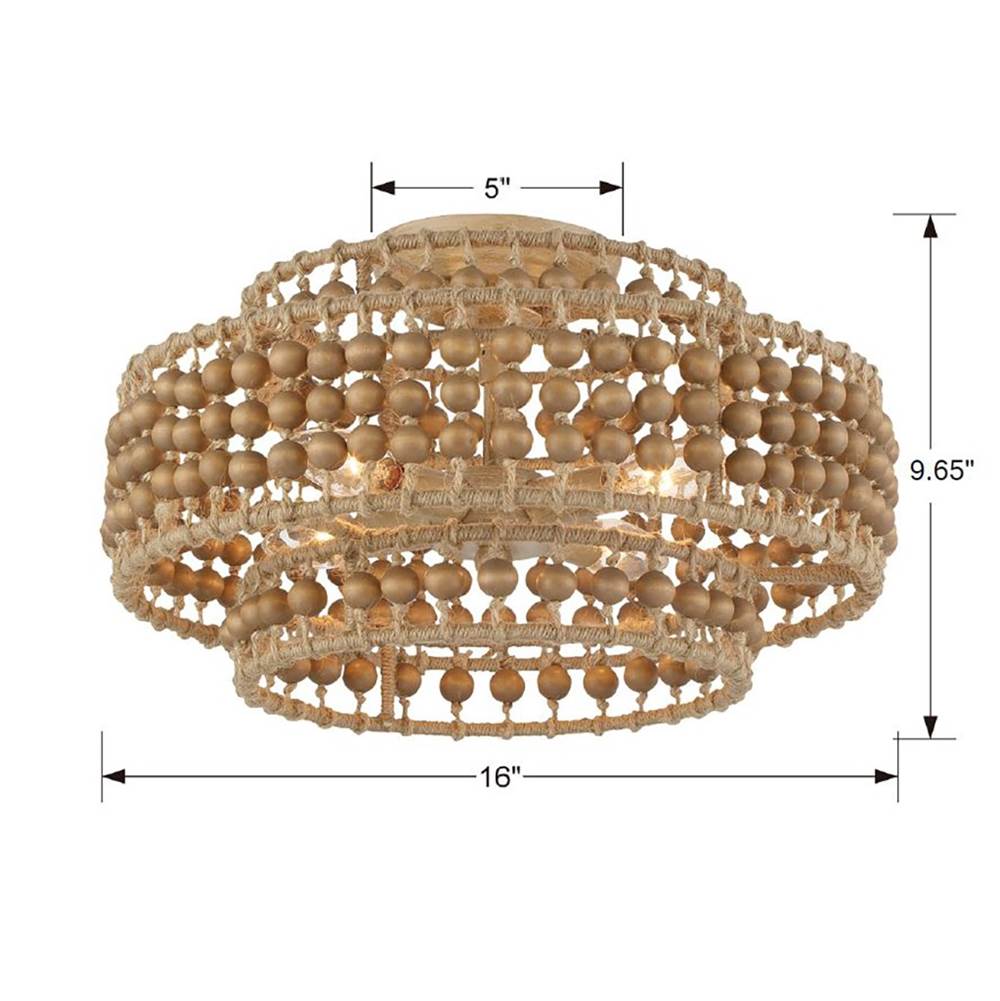 Crystorama SIL-B6003-BS_CEILING Burnished Silver Silas 3 Light Burnished Silver Ceiling Mount Image 2