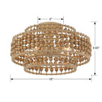 Crystorama SIL-B6003-BS_CEILING Burnished Silver Silas 3 Light Burnished Silver Ceiling Mount Image 2