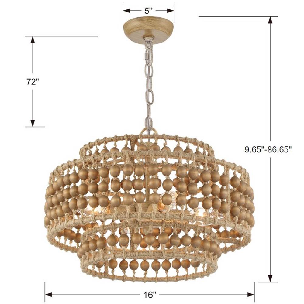 Crystorama SIL-B6003-BS Burnished Silver Silas 3 Light Burnished Silver Chandelier Image 2