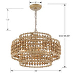 Crystorama SIL-B6003-BS Burnished Silver Silas 3 Light Burnished Silver Chandelier Image 2