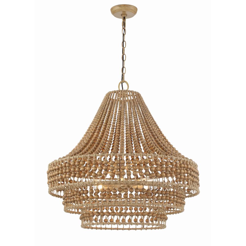 Crystorama SIL-B6006-BS Burnished Silver Silas 6 Light Burnished Silver Chandelier Image 1