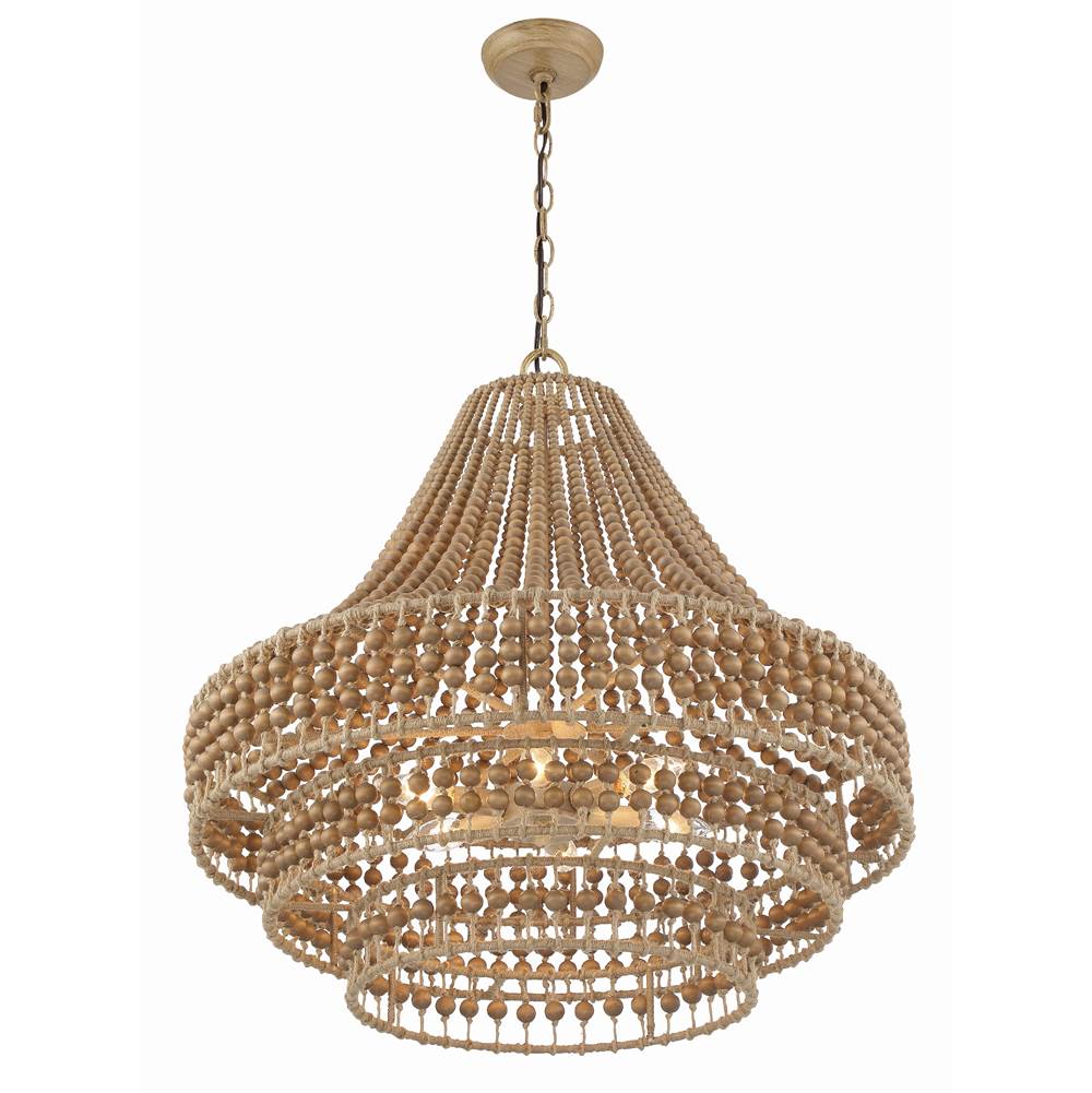 Crystorama Silas 6 Light Burnished Silver Chandelier