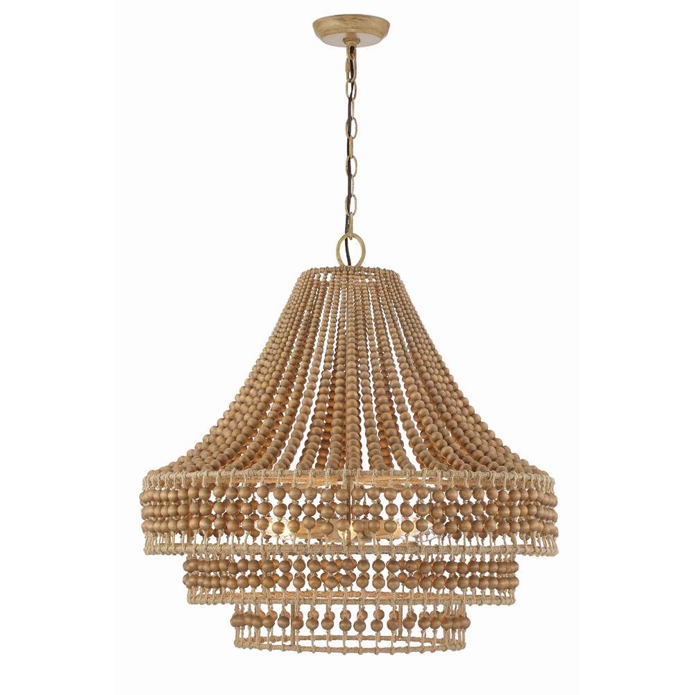 Crystorama SIL-B6006-BS Burnished Silver Silas 6 Light Burnished Silver Chandelier Image 5