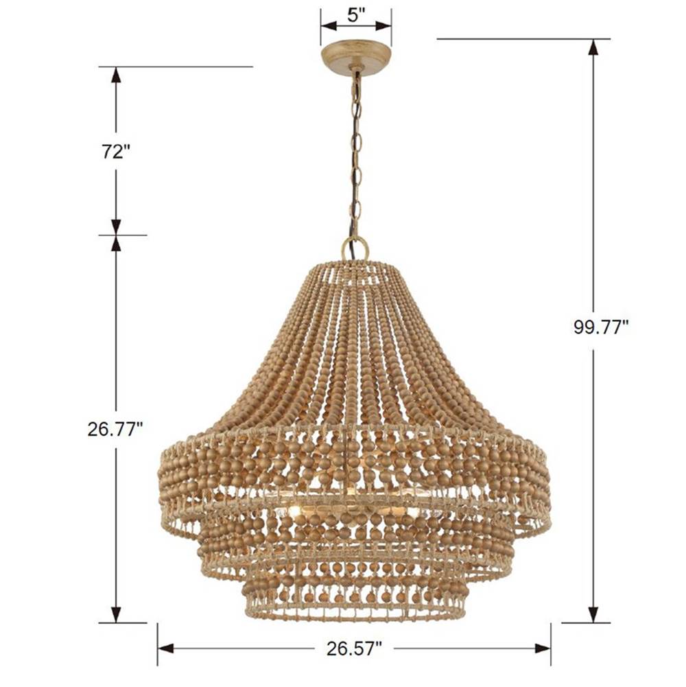 Crystorama SIL-B6006-BS Burnished Silver Silas 6 Light Burnished Silver Chandelier Image 2