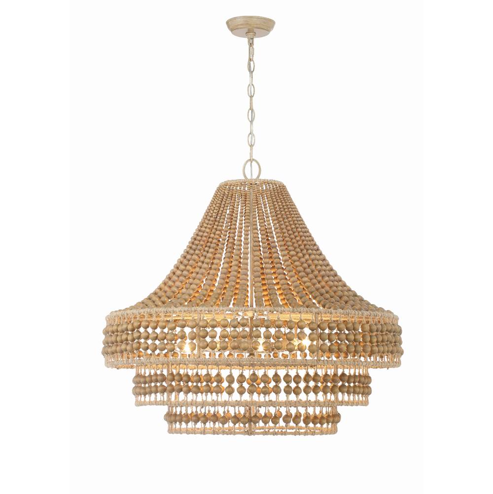 Crystorama SIL-B6008-BS Burnished Silver Silas 8 Light Burnished Silver Chandelier Image 1