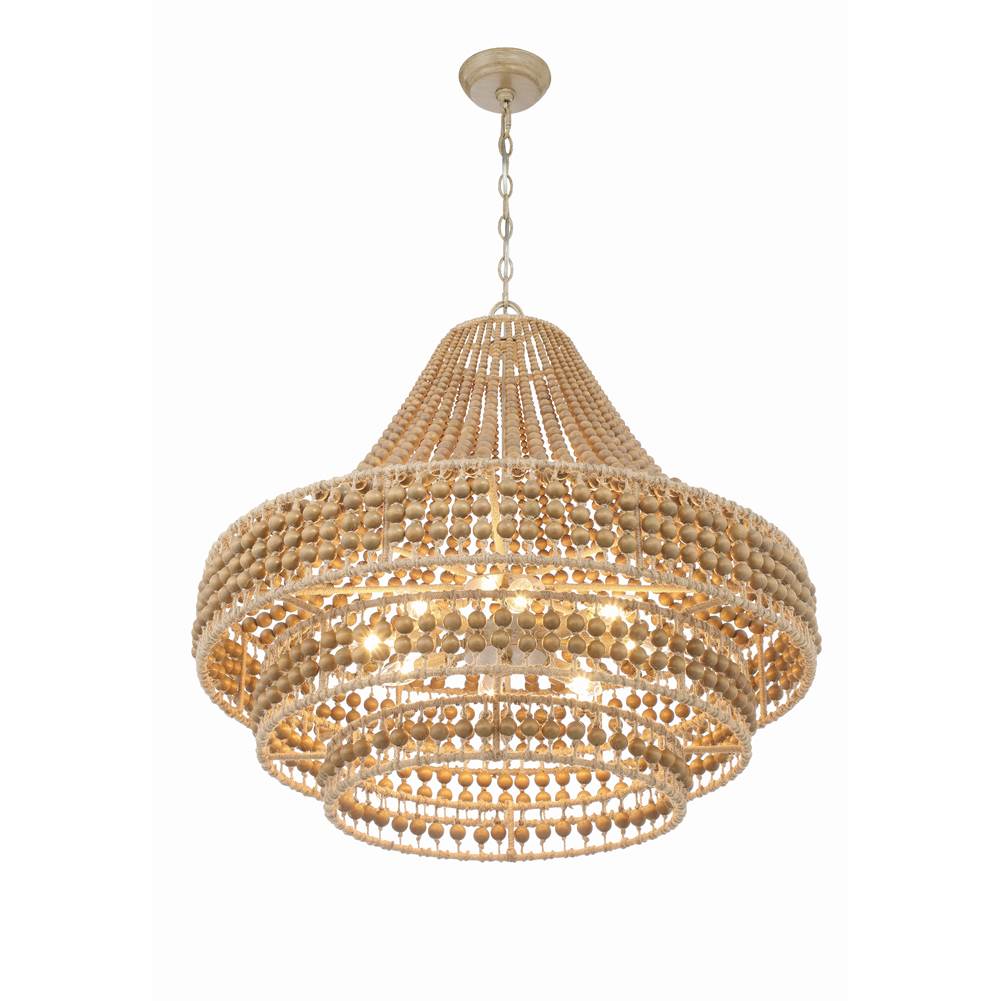 Crystorama Silas 8 Light Burnished Silver Chandelier