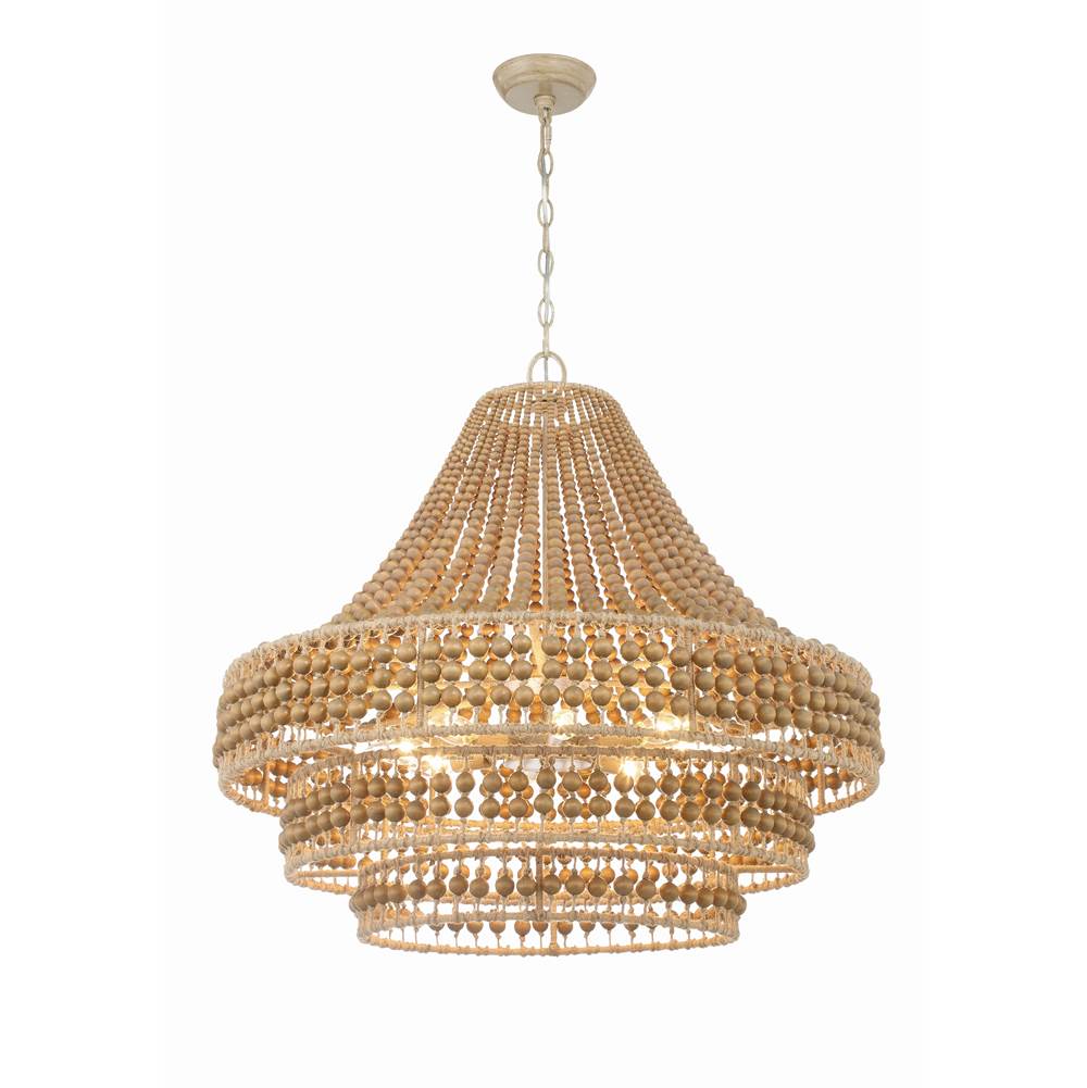 Crystorama SIL-B6008-BS Burnished Silver Silas 8 Light Burnished Silver Chandelier Image 5