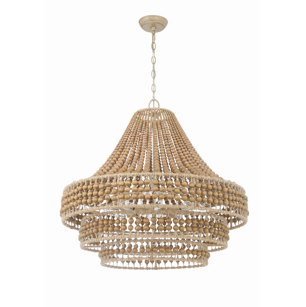 Crystorama SIL-B6008-BS Burnished Silver Silas 8 Light Burnished Silver Chandelier Image 4