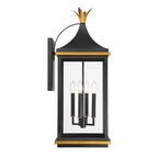 Crystorama SIM-804-MK-TG Matte Black,Textured Gold Simpson 4 Light Matte Black Plus Textured Gold Outdoor Sconce Image 5