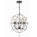 Crystorama SOL-9326-EB English Bronze Solaris 6 Light English Bronze Sphere Outdoor Chandelier Image 1