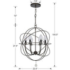 Crystorama SOL-9326-EB English Bronze Solaris 6 Light English Bronze Sphere Outdoor Chandelier Image 2