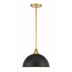 Crystorama SOT-18013-MK-GA Matte Black,Antique Gold Soto 1 Light Matte Black  Plus  Antique Gold Pendant Image 1