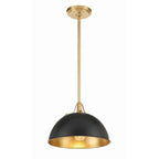 Crystorama SOT-18013-MK-GA Matte Black,Antique Gold Soto 1 Light Matte Black  Plus  Antique Gold Pendant Image 4