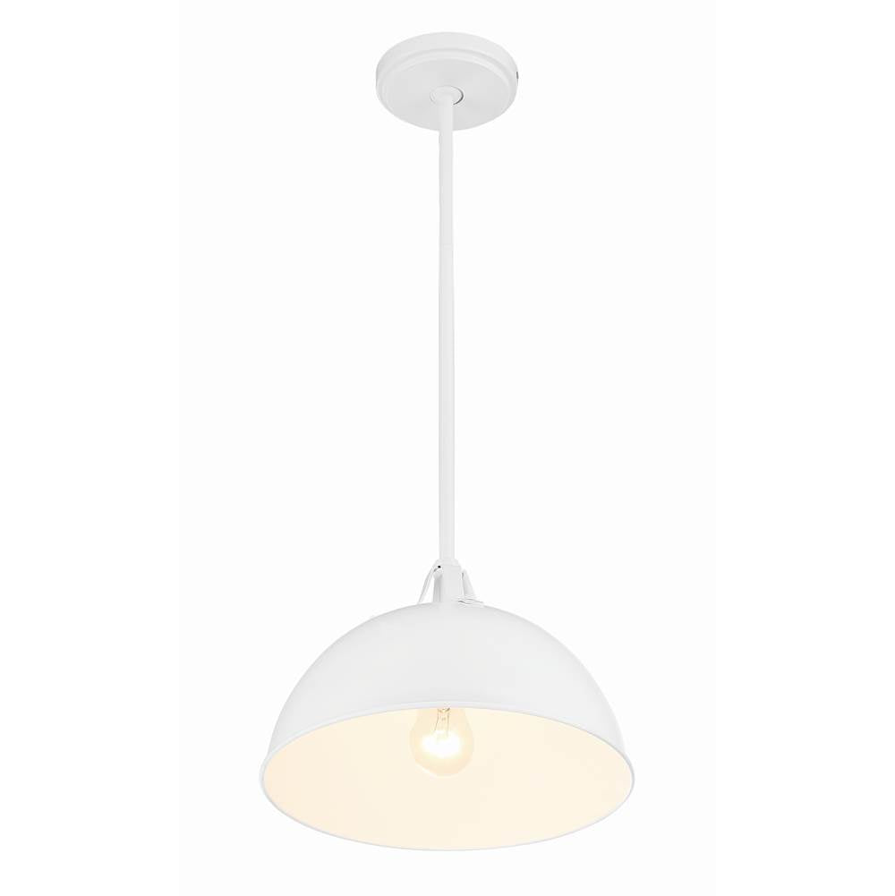 Crystorama Soto 1 Light Matte Black  Plus  Antique Gold Pendant