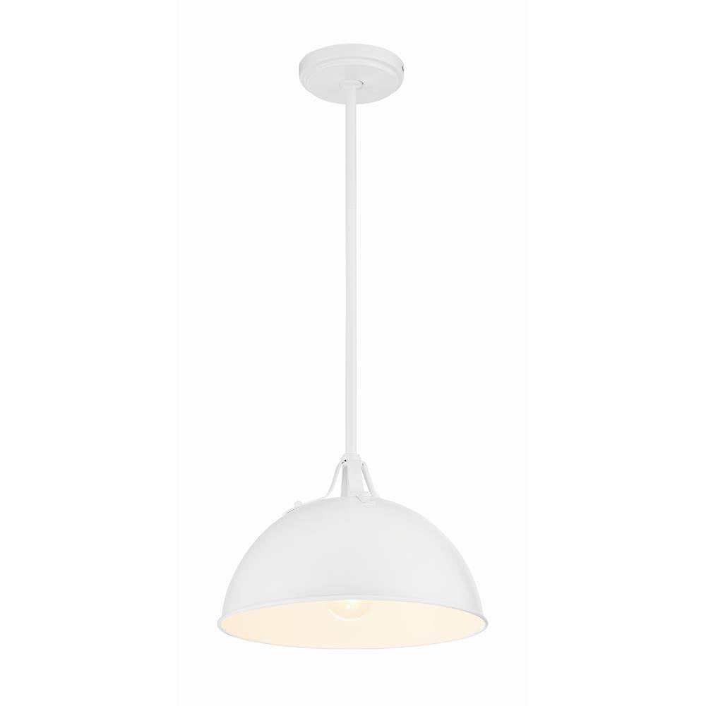 Crystorama SOT-18013-WH White Soto 1 Light White Pendant Image 4