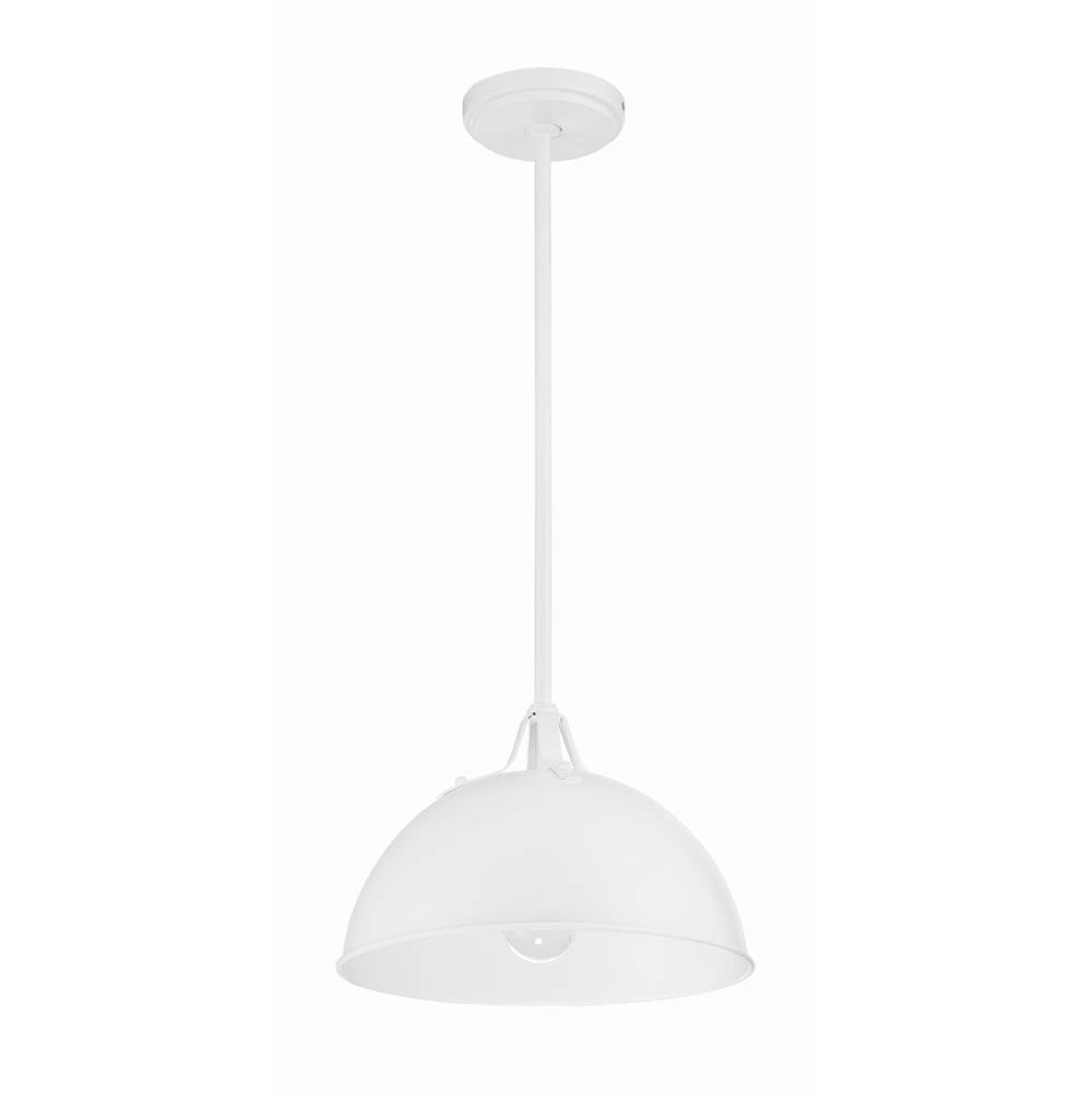 Crystorama SOT-18013-WH White Soto 1 Light White Pendant Image 3