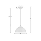 Crystorama SOT-18013-WH White Soto 1 Light White Pendant Image 2