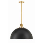 Crystorama SOT-18015-MK-GA Matte Black,Antique Gold Soto 1 Light Matte Black  Plus  Antique Gold Pendant Image 1