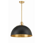 Crystorama SOT-18015-MK-GA Matte Black,Antique Gold Soto 1 Light Matte Black  Plus  Antique Gold Pendant Image 5