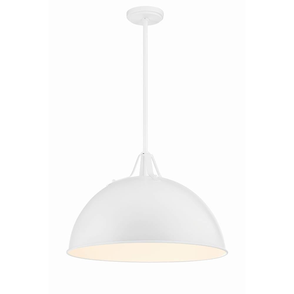 Crystorama Soto 1 Light Matte Black  Plus  Antique Gold Pendant