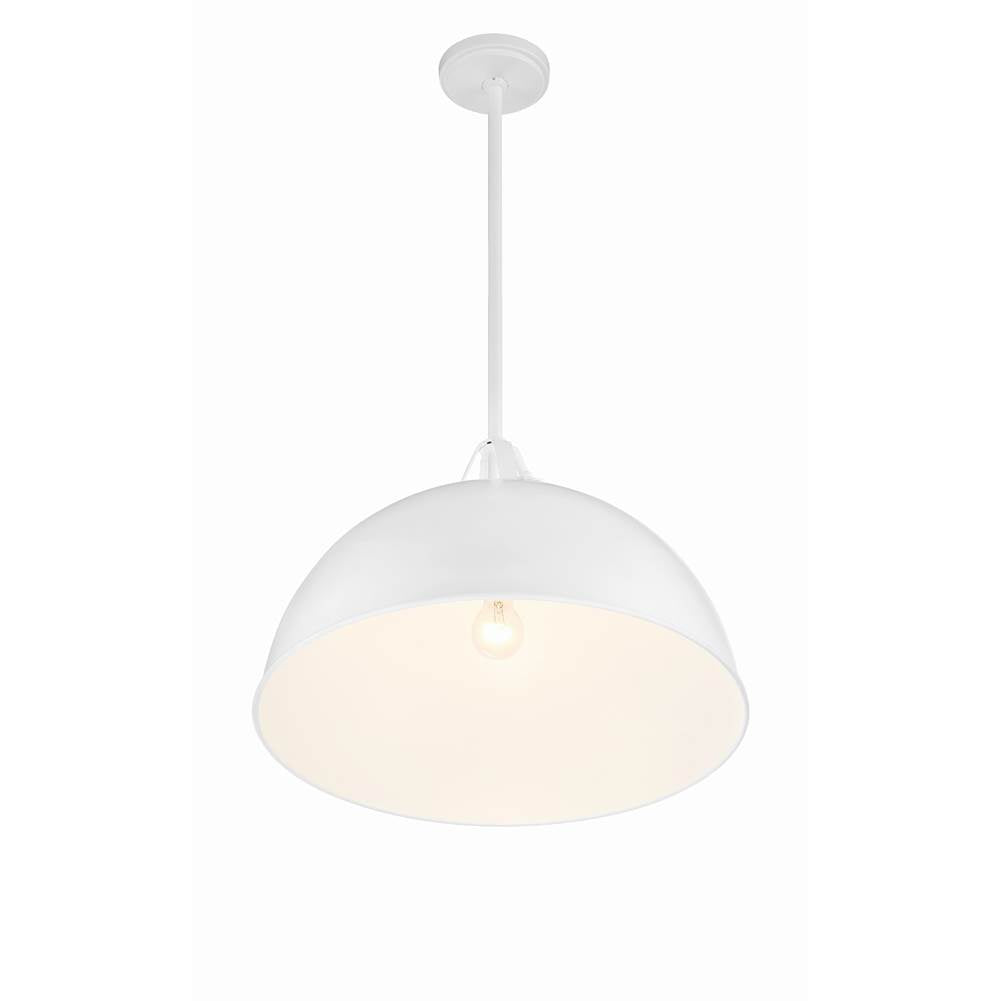 Crystorama SOT-18015-WH White Soto 1 Light White Pendant Image 4